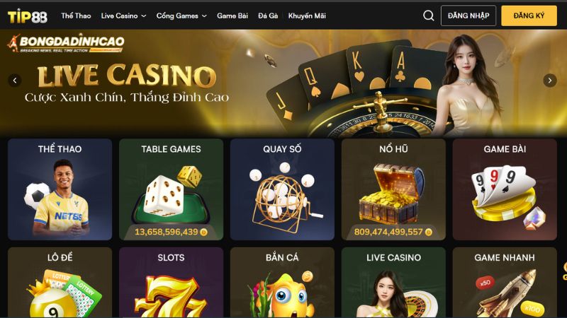 Tip88 có rất nhiều hạng mục trò chơi cực cuốn hút Tip88 có rất nhiều hạng mục trò chơi cực cuốn hút